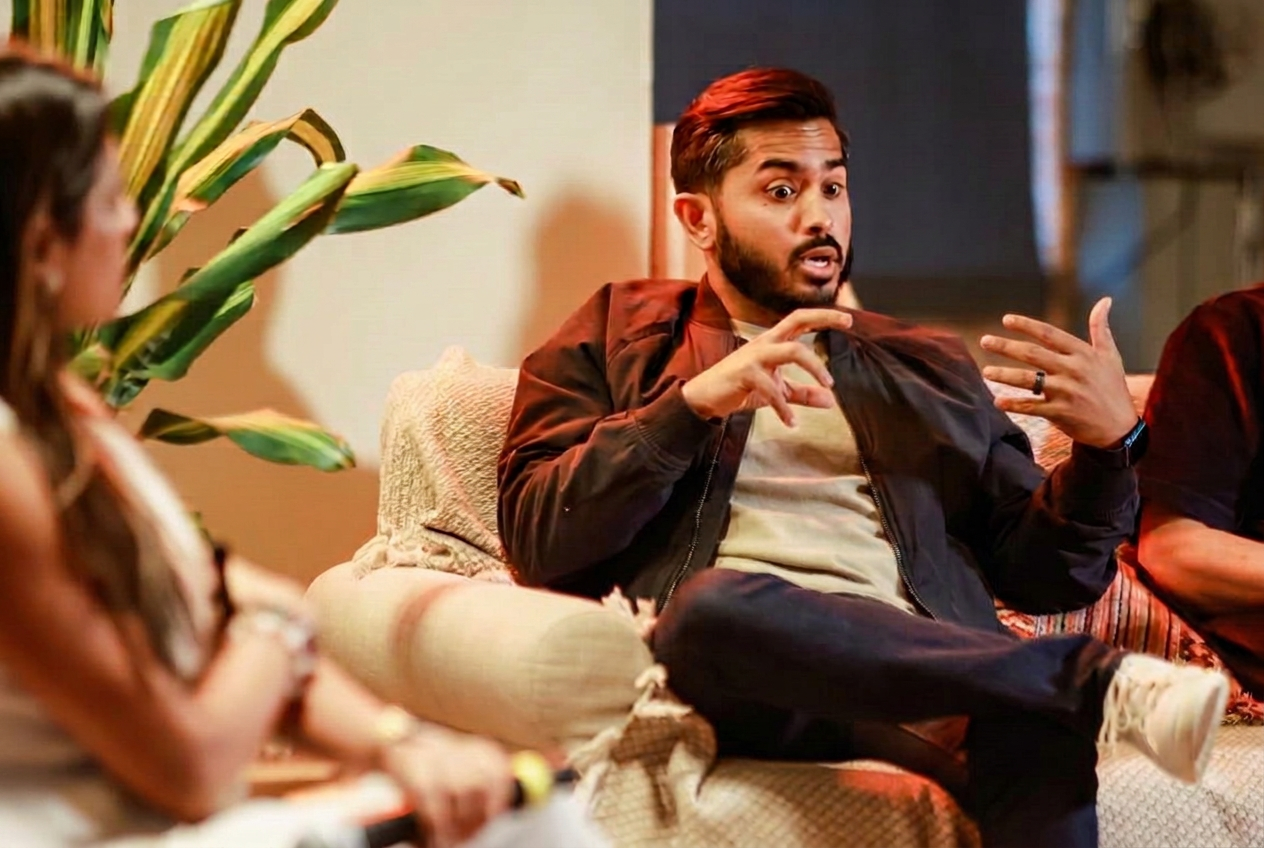 Ankur Varma of culturoots speaking in conversation during a community panel in Chicago